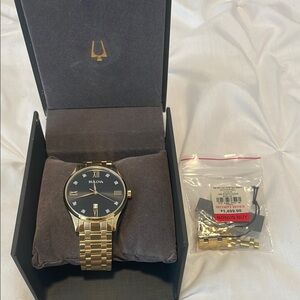 Bulova Gold and Black Men's Watch